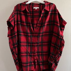 Madewell Red plaid central shirt